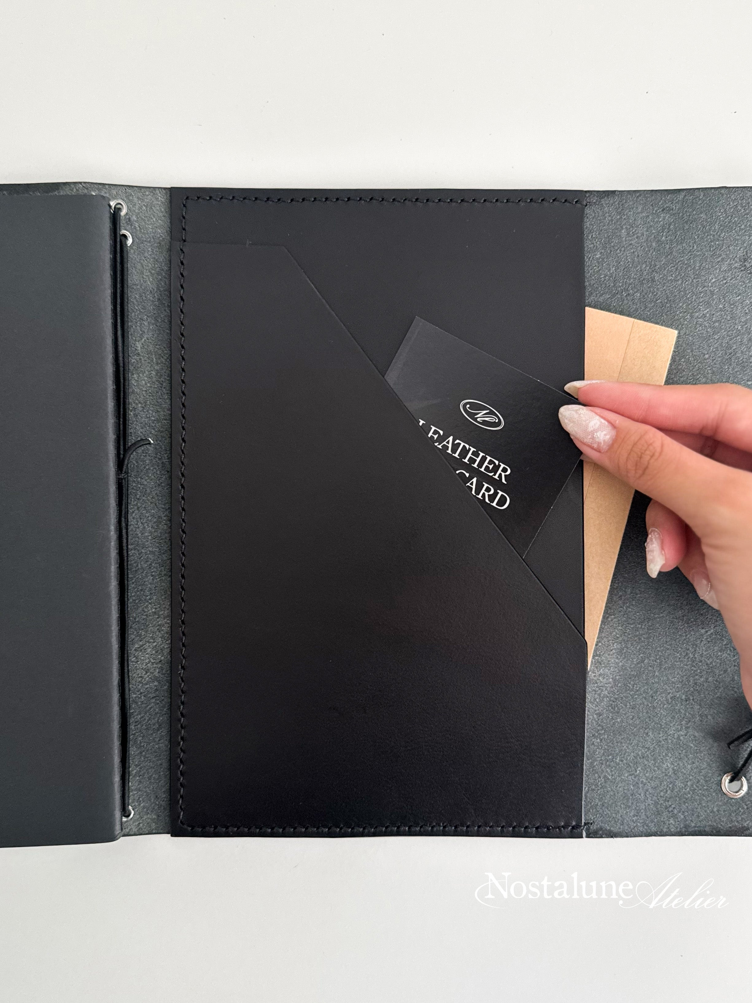 A5 SIZE - Noir (with Pockets)