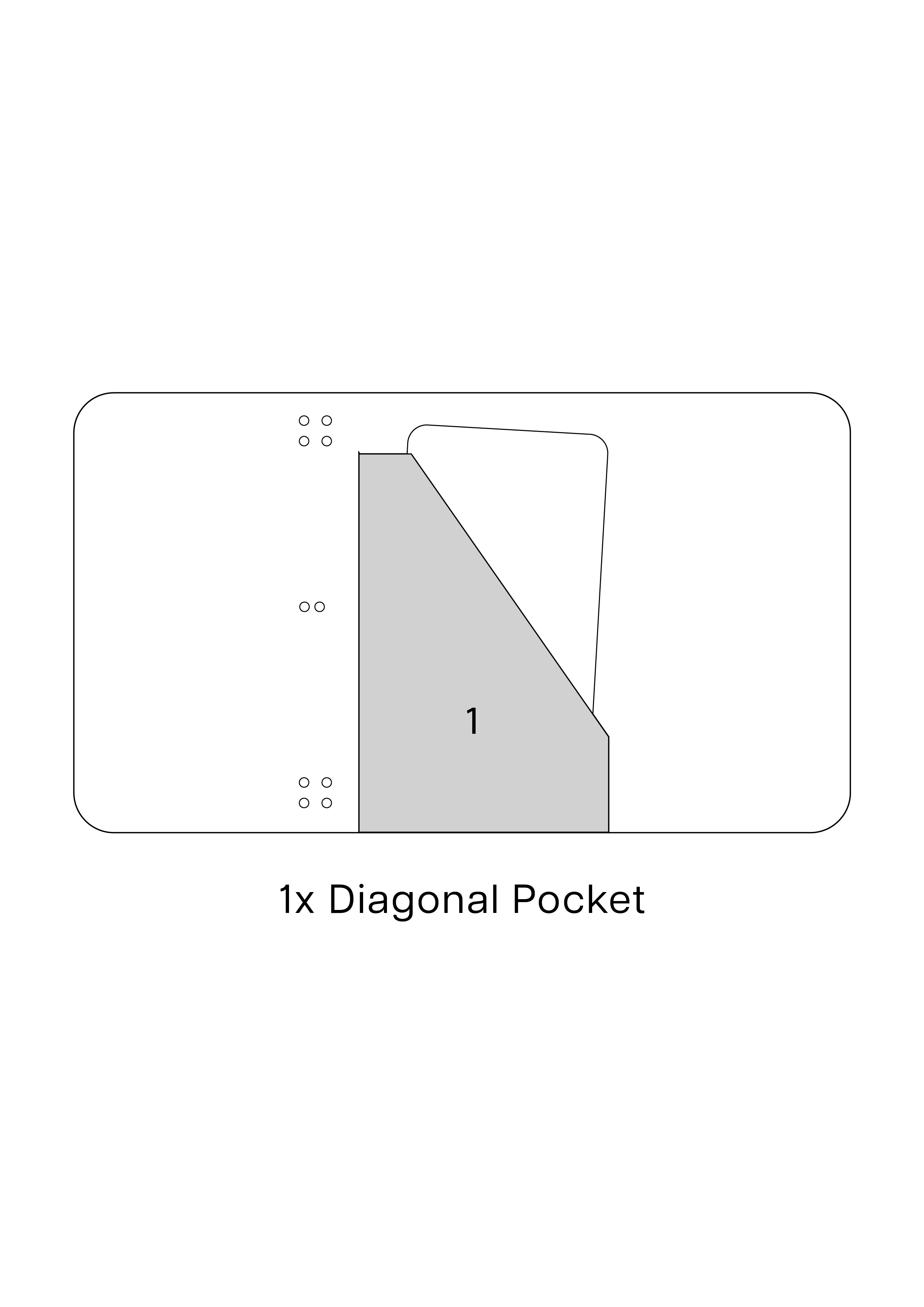 1x Diagonal Pocket