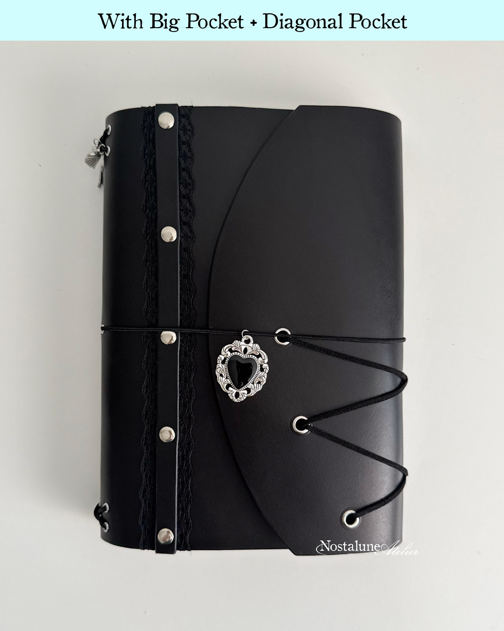 A5 SIZE - Noir (with Pockets)