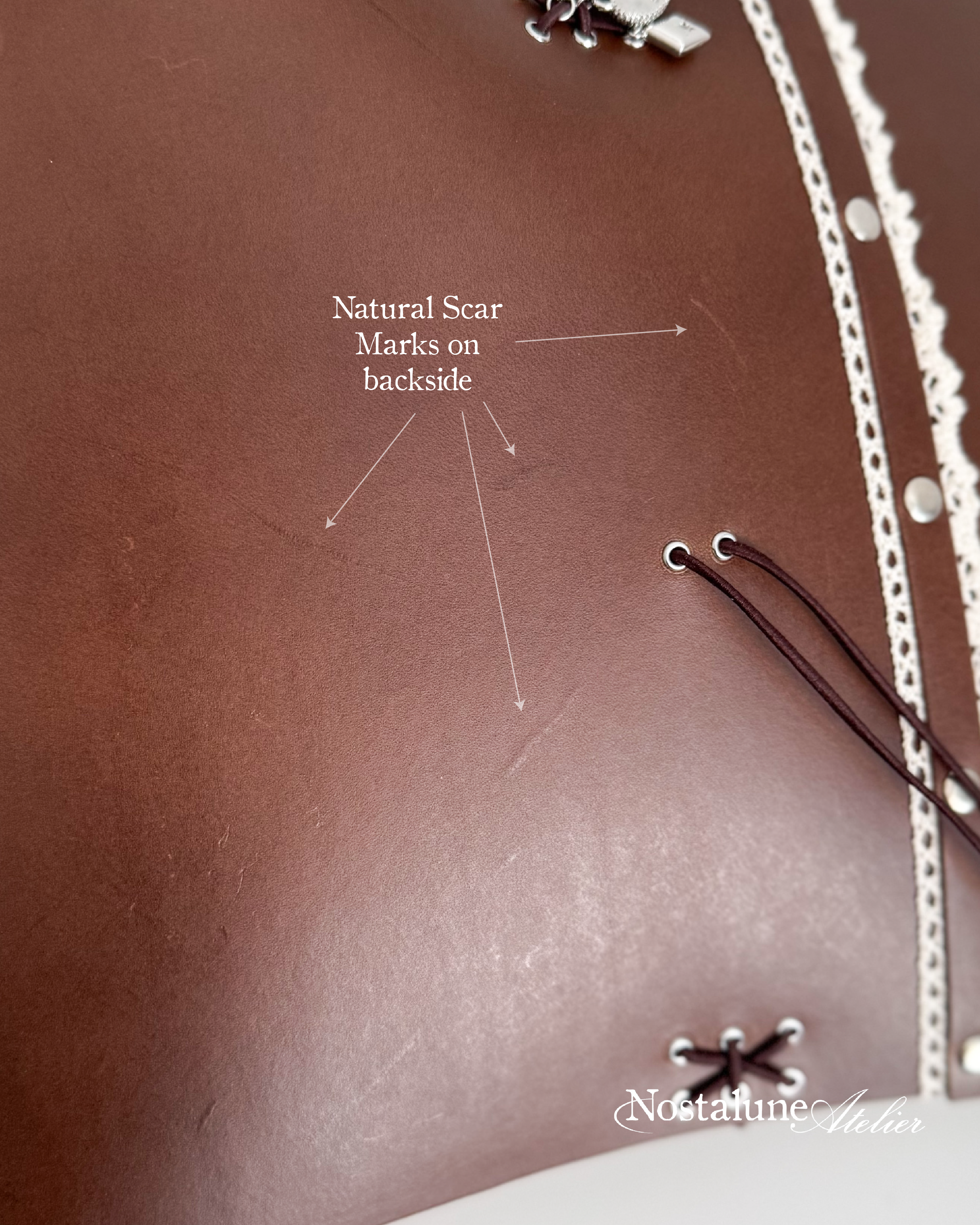 A5 SIZE - Chestnut (with natural scars)